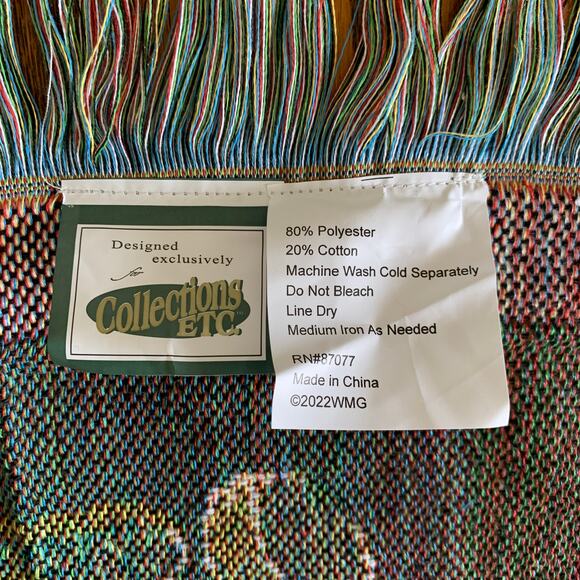 Baby Blessing Woven Tapestry Blanket Teddy Bear Nursery Receiving 42x 54 in. - Picture 9 of 10